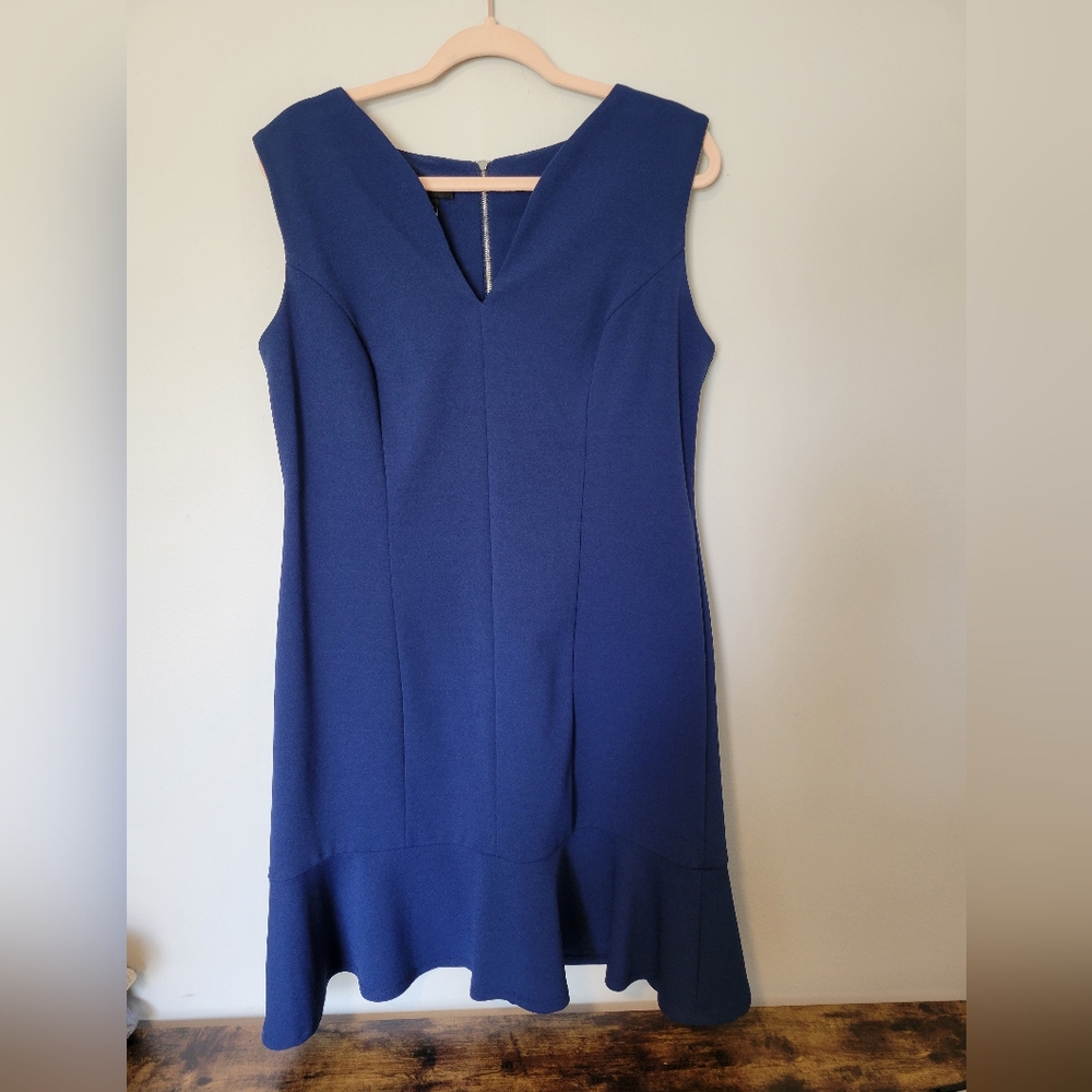 AB Studio Shift Dress Navy Woman's Size 14